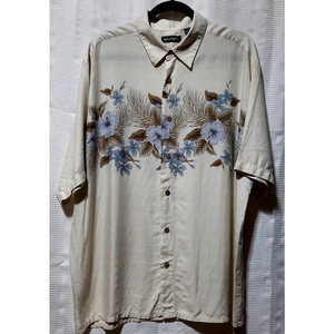 PURITAN MENS XL VISCOSE RAYON SHORT‎ SLEEVE BUTTON HAWAIIAN SHIRT